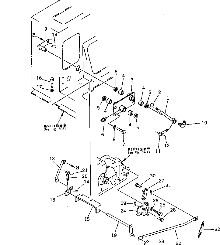 Схема запчастей Komatsu D60P-11D - ТОРМОЗ. РЫЧАГ БЛОКИРОВКИ СИСТЕМА УПРАВЛЕНИЯ