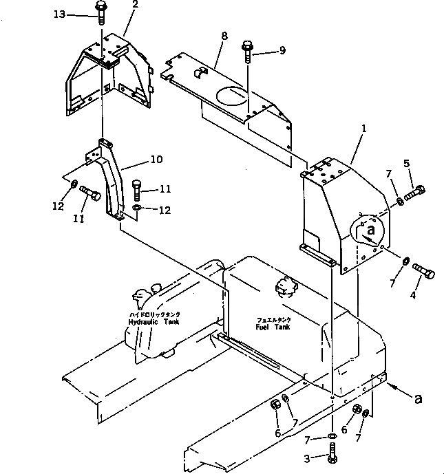 Схема запчастей Komatsu D60P-11 - НАВЕС КОРПУС (ДЛЯ VEHICLE INСПЕЦ-ЯTORIAL) (ДЛЯ ПРЯМ. НАКЛОН.-НАКЛОНЯЕМ. ОТВАЛ) ЧАСТИ КОРПУСА