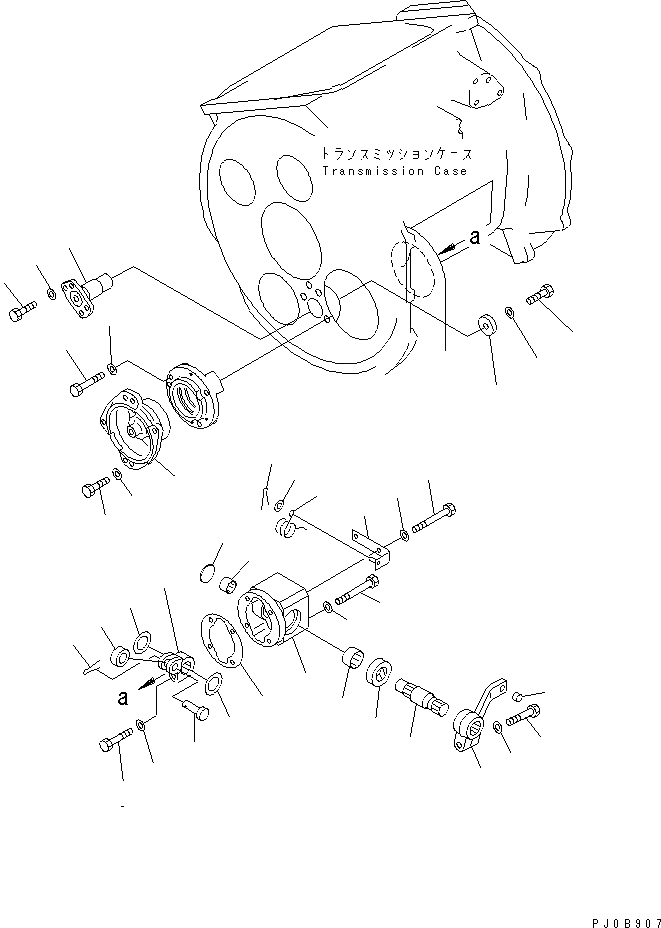 Схема запчастей Komatsu D60P-12-E - ТРАНСМИССИЯ (INERTIA ТОРМОЗ.) (D) СИЛОВАЯ ПЕРЕДАЧА И КОНЕЧНАЯ ПЕРЕДАЧА