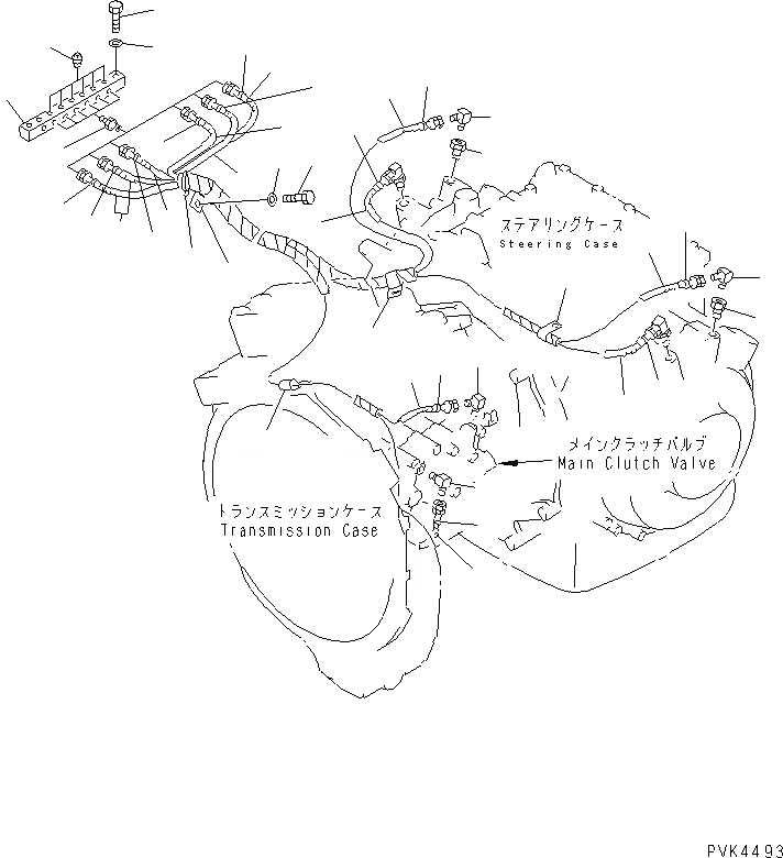 Схема запчастей Komatsu D60P-12-E - СИЛОВАЯ ЛИНИЯ (КОНЦЕНТР. ТРУБЫ) СИЛОВАЯ ПЕРЕДАЧА И КОНЕЧНАЯ ПЕРЕДАЧА