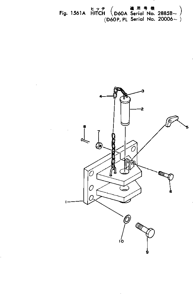 Схема запчастей Komatsu D60P-6 - СЦЕПКА(№888-) ЧАСТИ КОРПУСА