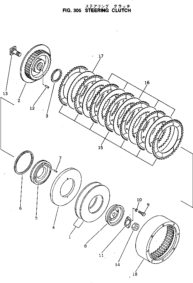 Схема запчастей Komatsu D60P-8 - БОРТОВ. ФРИКЦИОН СИСТЕМАУПРАВЛЕНИЯ ПОВОРОТОМ И КОНЕЧНАЯ ПЕРЕДАЧА