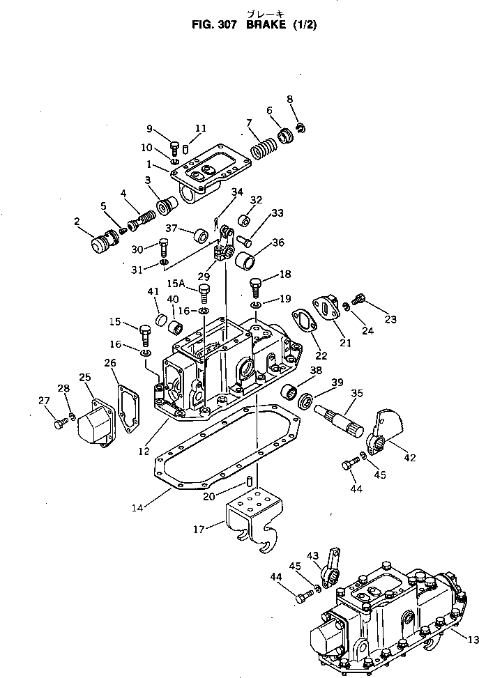 Схема запчастей Komatsu D60P-8 - ТОРМОЗ. (/) СИСТЕМАУПРАВЛЕНИЯ ПОВОРОТОМ И КОНЕЧНАЯ ПЕРЕДАЧА