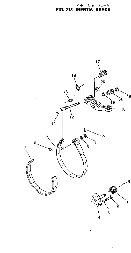 Схема запчастей Komatsu D60P-8 - INERTIA ТОРМОЗ. ОСНОВН. МУФТА И ТРАНСМИССИЯ