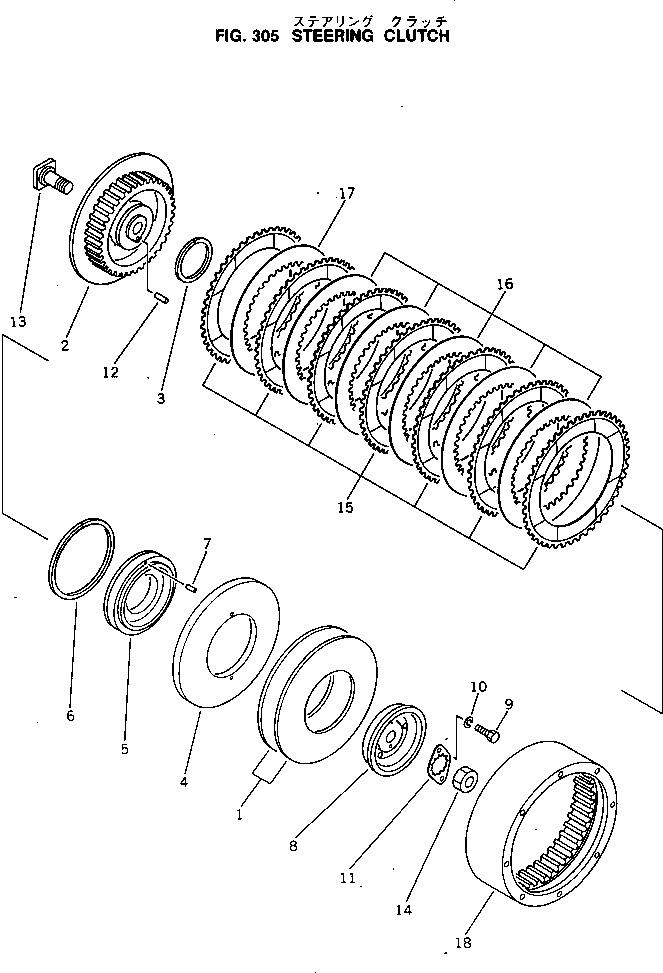 Схема запчастей Komatsu D60P-8 - БОРТОВ. ФРИКЦИОН СИСТЕМАУПРАВЛЕНИЯ ПОВОРОТОМ И КОНЕЧНАЯ ПЕРЕДАЧА