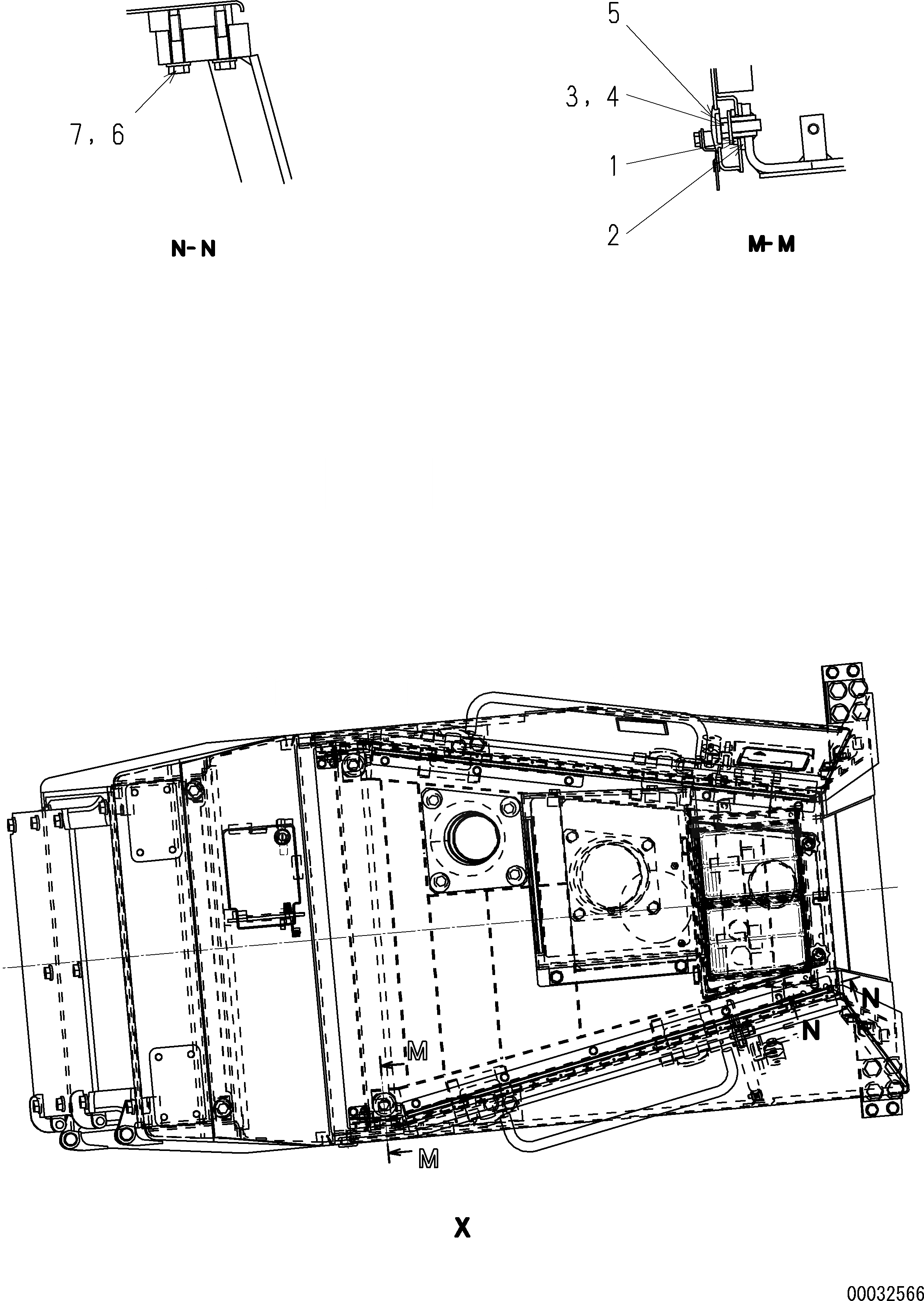 Схема запчастей Komatsu D61E-12 - КРЕПЛЕНИЕ КАПОТА (ДЛЯ СНГ)(№8-) ЧАСТИ КОРПУСА