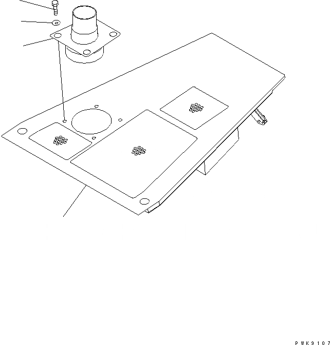 Схема запчастей Komatsu D61E-12 - КАПОТ (БЕЗ КАБИНЫ) ЧАСТИ КОРПУСА