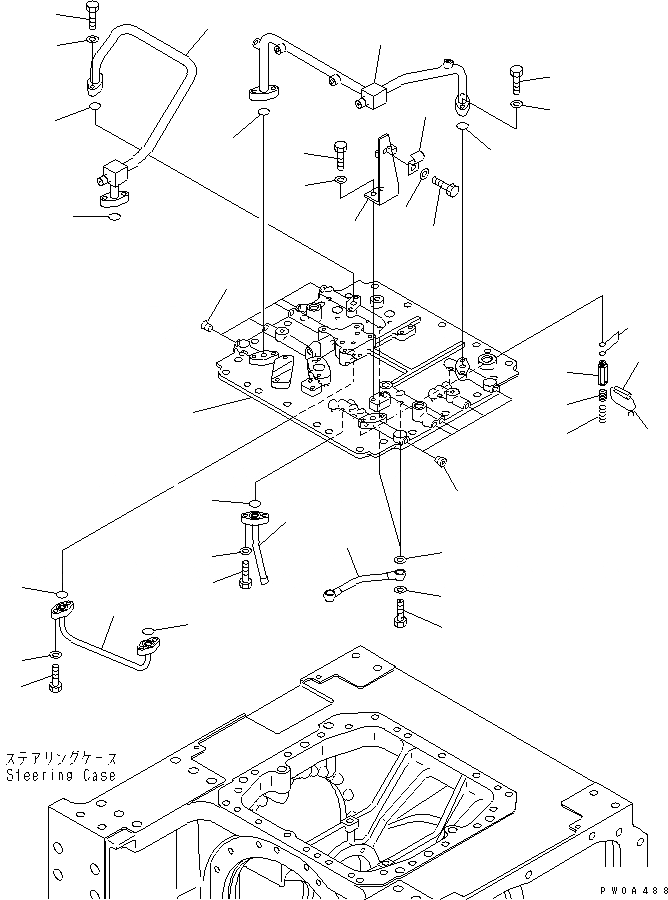 Схема запчастей Komatsu D61E-12 - МУФТА И ТОРМОЗ. (РУЛЕВ. УПРАВЛЕНИЕ COVER) (/) СИЛОВАЯ ПЕРЕДАЧА И КОНЕЧНАЯ ПЕРЕДАЧА
