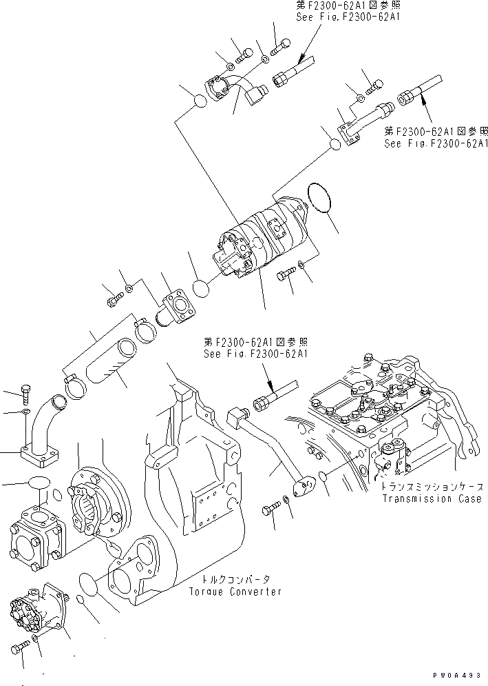 Схема запчастей Komatsu D61E-12 - МУФТА И ТОРМОЗ. (ТРУБЫ) (/) СИЛОВАЯ ПЕРЕДАЧА И КОНЕЧНАЯ ПЕРЕДАЧА