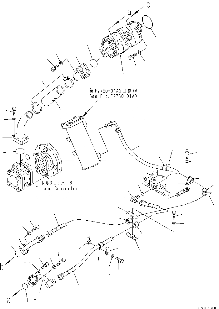 Схема запчастей Komatsu D61EX-12A-W - H.S.S (СИЛОВАЯ ГИДРОЛИНИЯ) (/) СИЛОВАЯ ПЕРЕДАЧА И КОНЕЧНАЯ ПЕРЕДАЧА