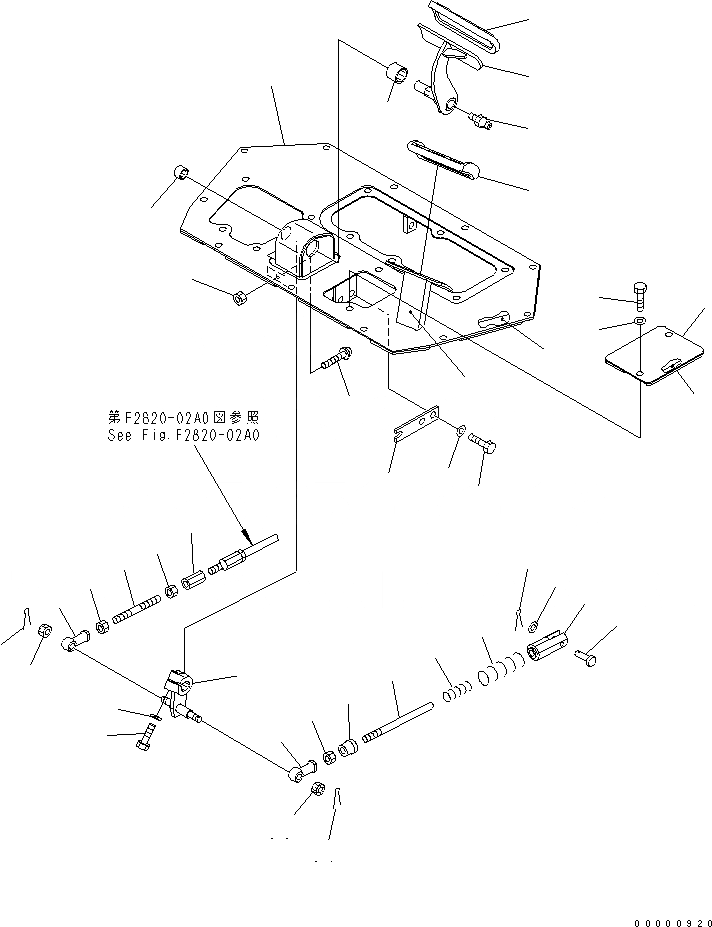 Схема запчастей Komatsu D61EX-12A-W - ПОЛ (ПЕДАЛЬ ТОРМОЗА) КАБИНА ОПЕРАТОРА И СИСТЕМА УПРАВЛЕНИЯ