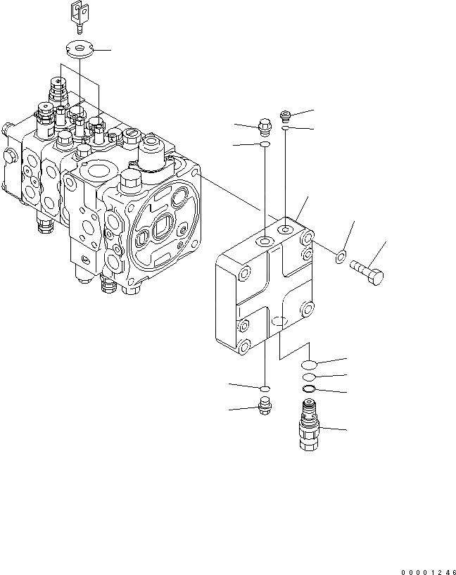 Схема запчастей Komatsu D61EX-12A-W - ОСНОВН. КЛАПАН (-КЛАПАН) (/) (ДЛЯ ПОЛУСФЕРИЧ. ОТВАЛ И РЫХЛИТЕЛЬ) (КРОМЕ ЯПОН.) ОСНОВН. КОМПОНЕНТЫ И РЕМКОМПЛЕКТЫ