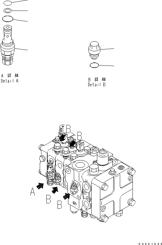 Схема запчастей Komatsu D61EX-12A-W - ОСНОВН. КЛАПАН (-КЛАПАН) (/) (ДЛЯ PAT DOZER) (КРОМЕ ЯПОН.) ОСНОВН. КОМПОНЕНТЫ И РЕМКОМПЛЕКТЫ