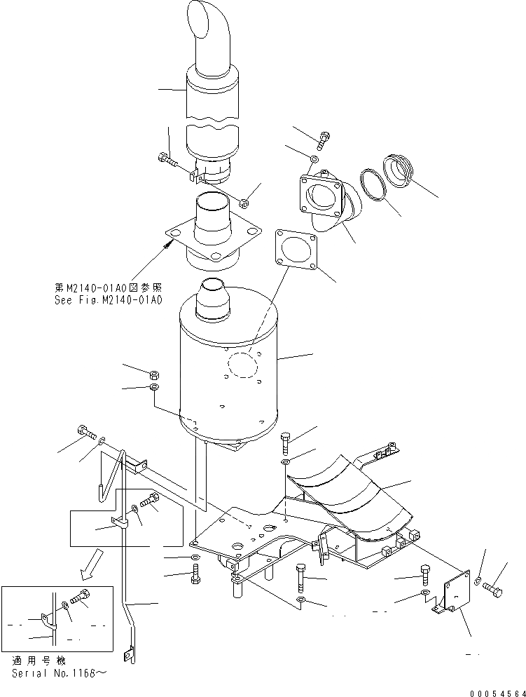 Схема запчастей Komatsu D61EX-12 - ГЛУШИТЕЛЬ (ДЛЯ СТРАН ЕС DYNAMIC ШУМОПОДАВЛ. СПЕЦ-Я) КОМПОНЕНТЫ ДВИГАТЕЛЯ