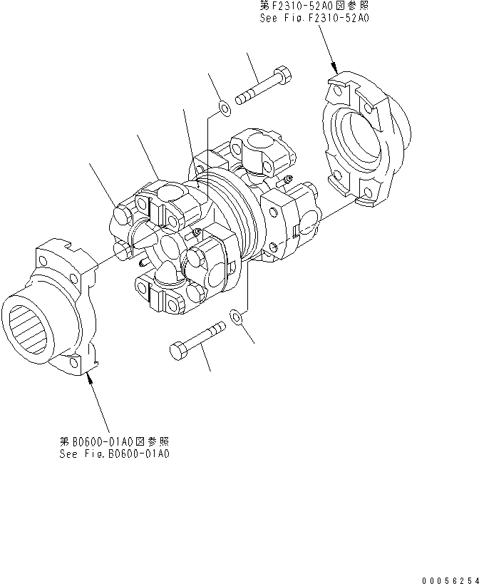 Схема запчастей Komatsu D61EX-12 - КРЕСТОВИНА СИЛОВАЯ ПЕРЕДАЧА И КОНЕЧНАЯ ПЕРЕДАЧА