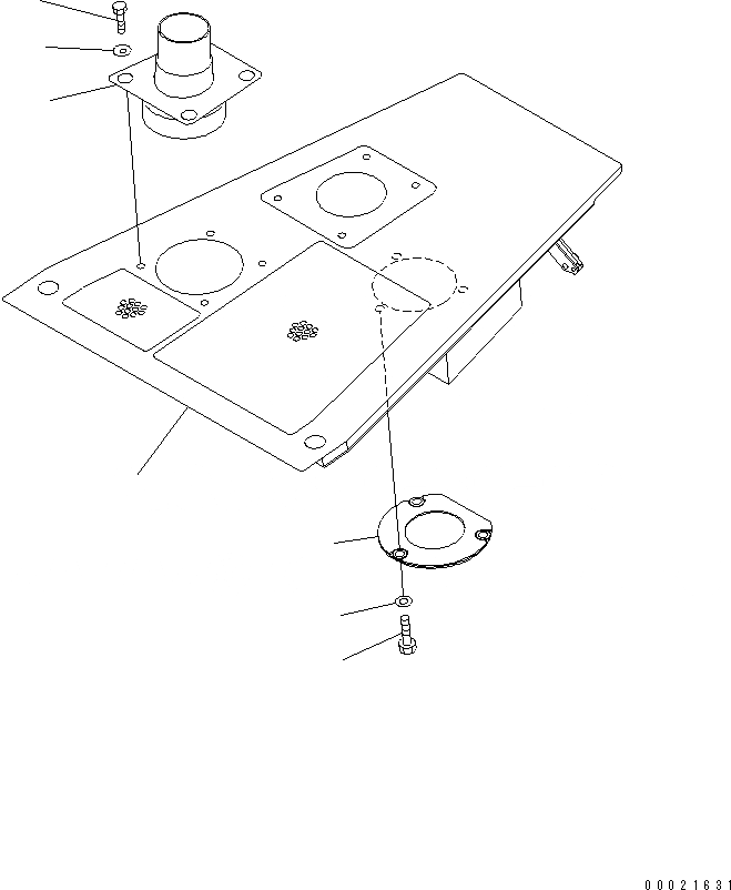Схема запчастей Komatsu D61EX-12 - КАПОТ (ДЛЯ ПЕСЧАН. ЗАПЫЛЕНН И NON КАБИНА СПЕЦ-Я.)(№8-) ЧАСТИ КОРПУСА