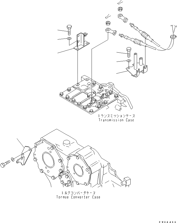 Схема запчастей Komatsu D61P-12 - СИГНАЛ. ЗАДНЕГО ХОДА ЭЛЕКТРИКА