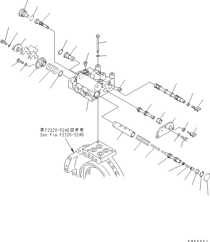 Схема запчастей Komatsu D61P-12 - МУФТА И ТОРМОЗ. (ТОРМОЗНОЙ КЛАПАН) (/) (НИЖН.) СИЛОВАЯ ПЕРЕДАЧА И КОНЕЧНАЯ ПЕРЕДАЧА
