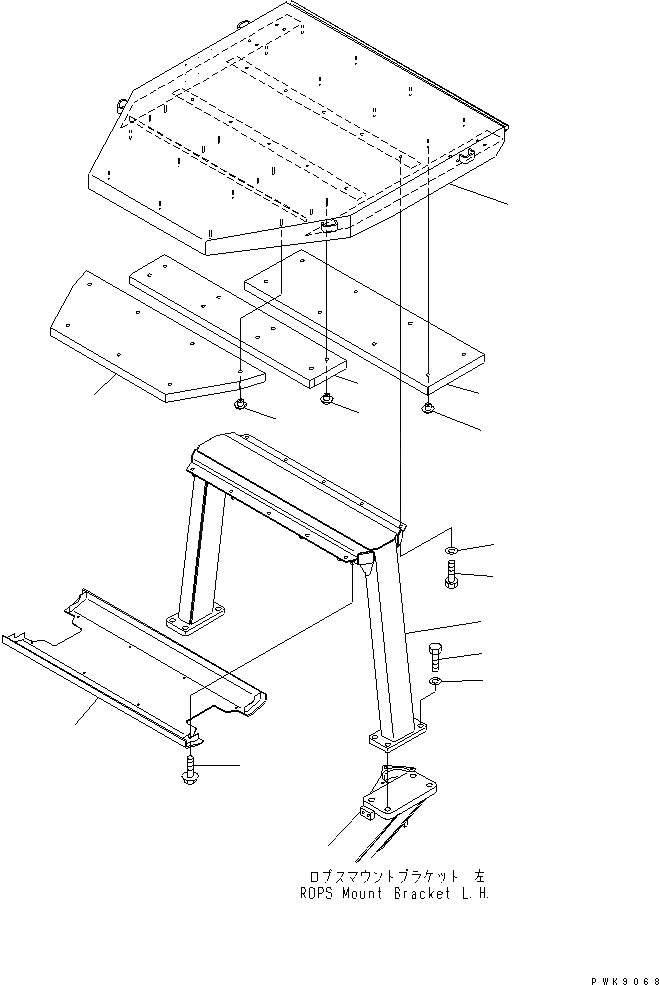 Схема запчастей Komatsu D61P-12 - СИДЕНЬЕ ОПЕРАТОРА (С ОТКИДН. СПИНКОЙ ТИП) (СИДЕНЬЕ КОЖ.ЗАМ.)(№8-) КАБИНА ОПЕРАТОРА И СИСТЕМА УПРАВЛЕНИЯ