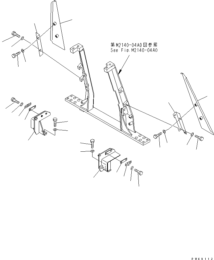 Схема запчастей Komatsu D61P-12 - ОТВАЛ УПРАВЛ-Е (ДЛЯ PAT DOZER)(№-) КАБИНА ОПЕРАТОРА И СИСТЕМА УПРАВЛЕНИЯ