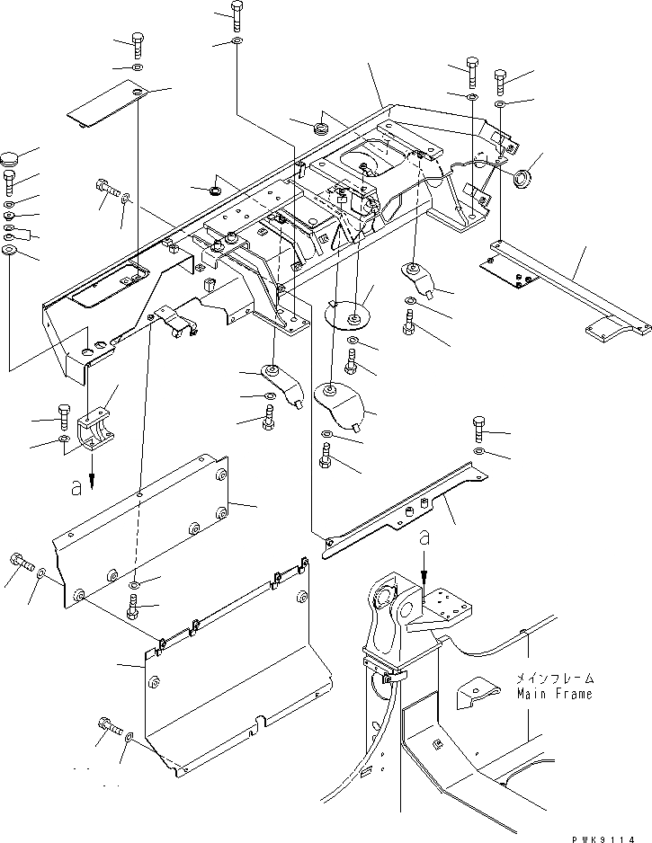 Схема запчастей Komatsu D61P-12 - ОТВАЛ УПРАВЛ-Е (МУФТА И ТОРМОЗ.) (ДЛЯ TОБОД КОЛЕСАMING DOZER) КАБИНА ОПЕРАТОРА И СИСТЕМА УПРАВЛЕНИЯ