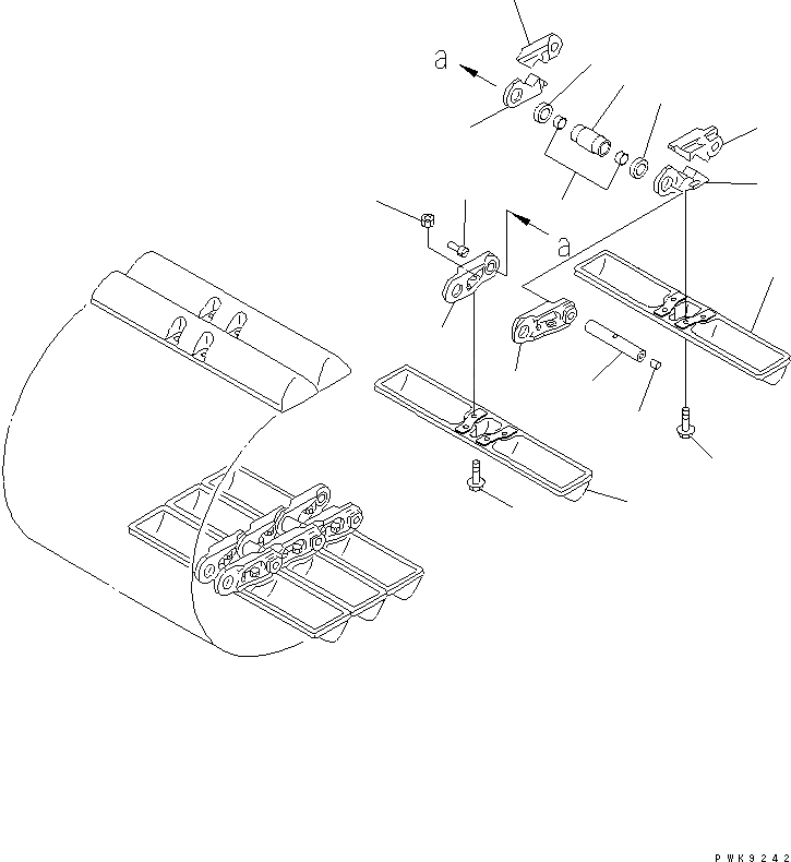 Схема запчастей Komatsu D61P-12 - ЗАЩИТА РАДИАТОРА ЧАСТИ КОРПУСА
