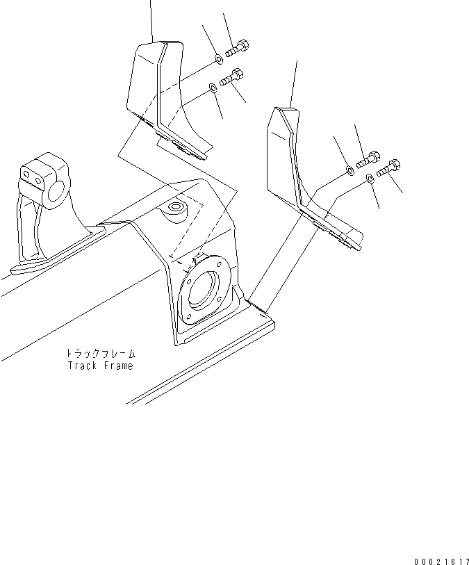 Схема запчастей Komatsu D61P-12 - ЗАСЛОНКА РАДИАТОРА (ПЕРФОРИРОВАНН.¤ ДВОЙН.) ЧАСТИ КОРПУСА