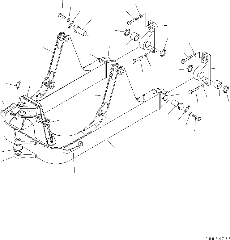 Схема запчастей Komatsu D61P-12 - ЗАДН. КРЫШКА ЧАСТИ КОРПУСА