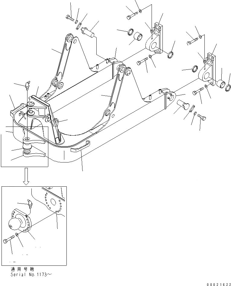 Схема запчастей Komatsu D61P-12 - ROPS КОРПУС КРЕПЛЕНИЯ ЧАСТИ КОРПУСА