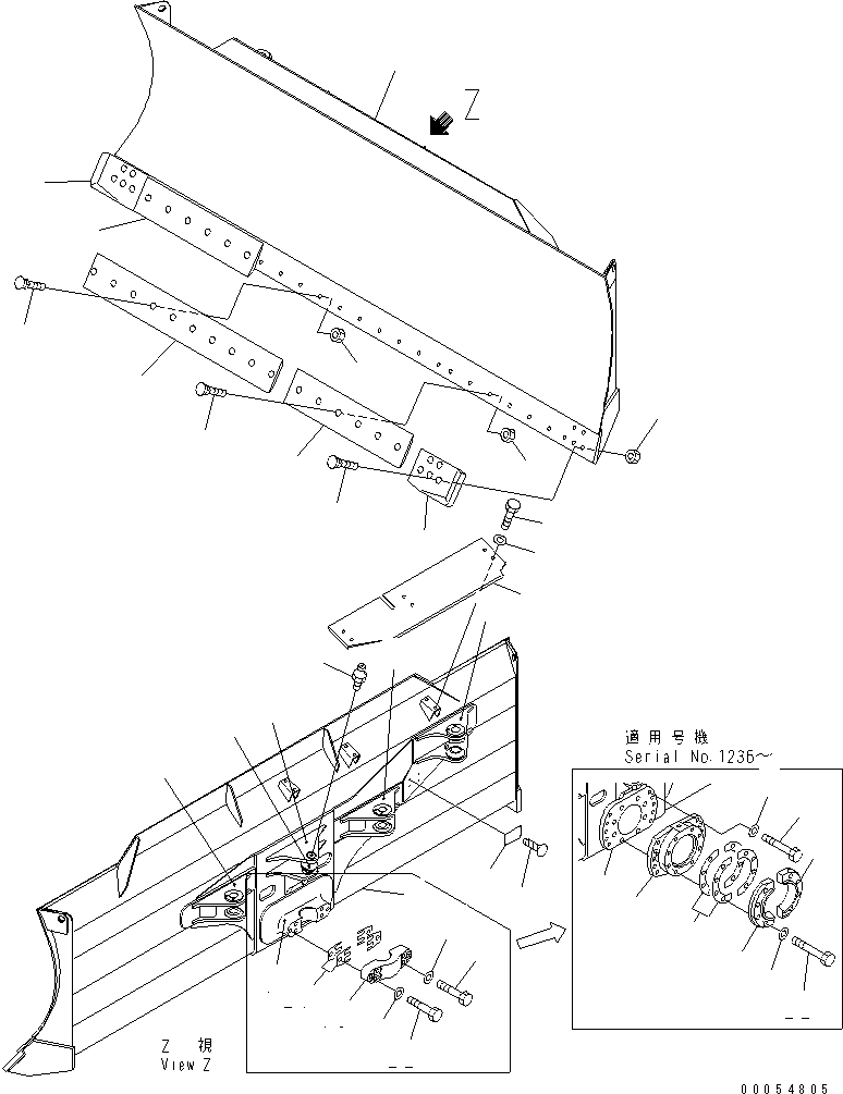 Схема запчастей Komatsu D61P-12 - ПЕРЕДН. ЛЕНИВЕЦ ХОДОВАЯ