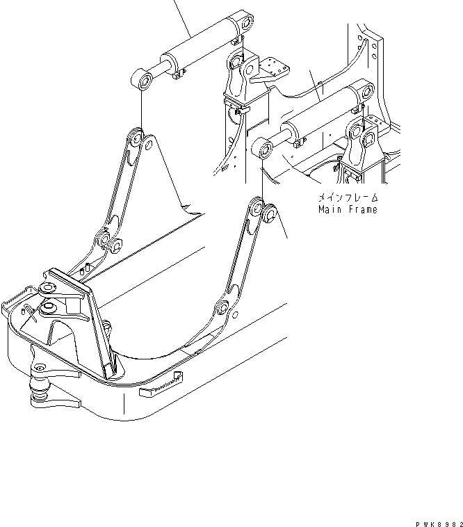 Схема запчастей Komatsu D61P-12 - ОПОРНЫЙ КАТОК (ДВОЙН.) ХОДОВАЯ