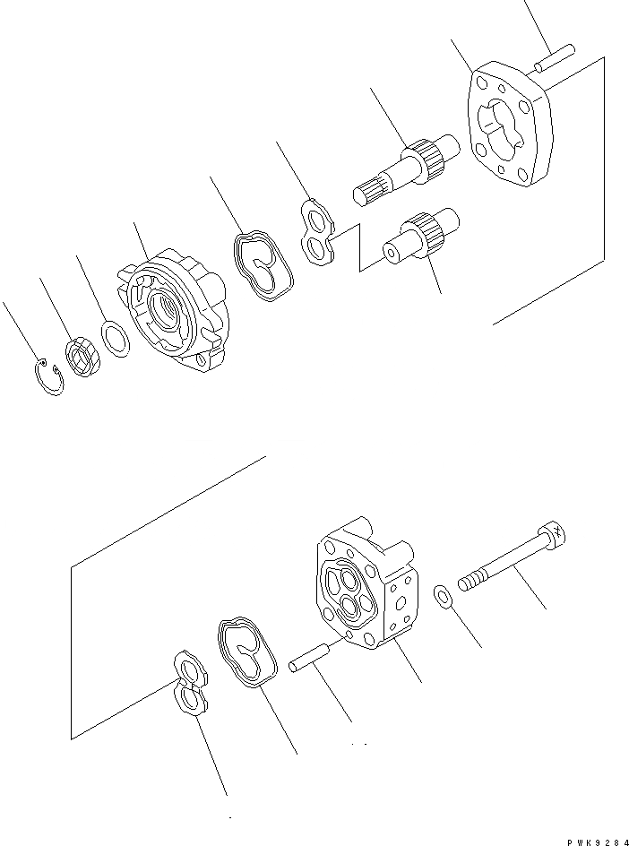 Схема запчастей Komatsu D61P-12 - СЦЕПНОЕ УСТРОЙСТВО РАБОЧЕЕ ОБОРУДОВАНИЕ