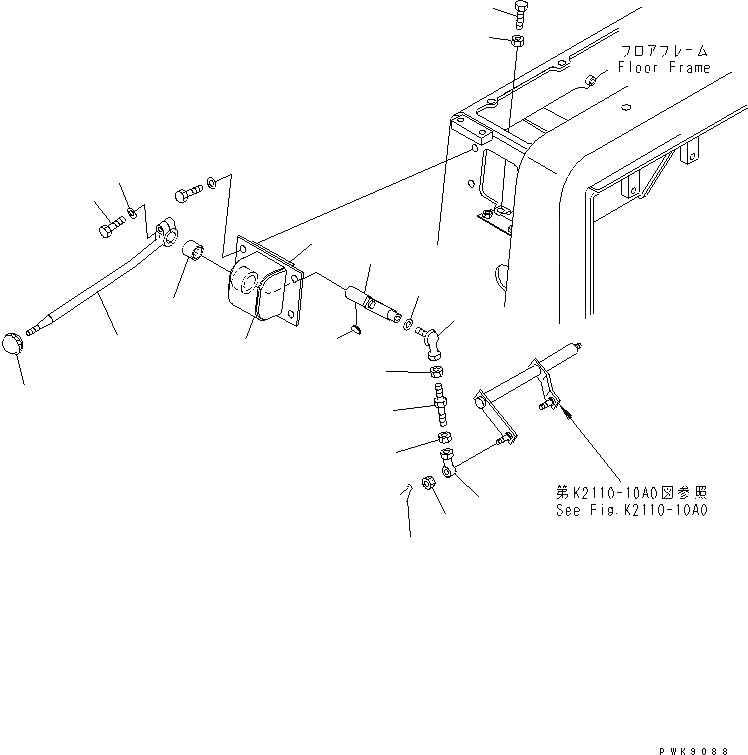 Схема запчастей Komatsu D61PX-12A-W - ОСНОВН. КОНСТРУКЦИЯ (ТРАНСМИССИЯ РЫЧАГ БЛОКИРОВКИ) КАБИНА ОПЕРАТОРА И СИСТЕМА УПРАВЛЕНИЯ