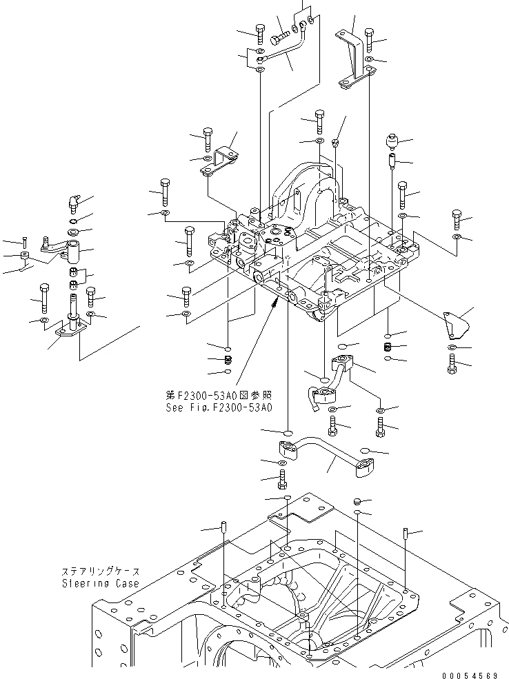 Схема запчастей Komatsu D61PX-12 - H.S.S (КРЫШКАAND ТРУБЫ) СИЛОВАЯ ПЕРЕДАЧА И КОНЕЧНАЯ ПЕРЕДАЧА
