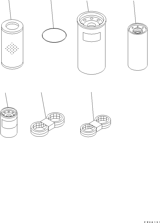 Схема запчастей Komatsu D61PX-12 - ЗАП. ЧАСТИ (ДЛЯ СТРАН ЕС DYNAMIC ШУМОПОДАВЛ. СПЕЦ-Я) АКСЕССУАРЫ