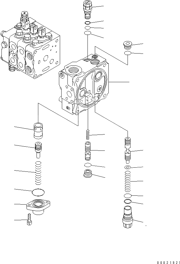 Схема запчастей Komatsu D61PX-12 - ОСНОВН. КЛАПАН (-КЛАПАН) (7/) (ДЛЯ PAT DOZER) (КРОМЕ ЯПОН.) ОСНОВН. КОМПОНЕНТЫ И РЕМКОМПЛЕКТЫ
