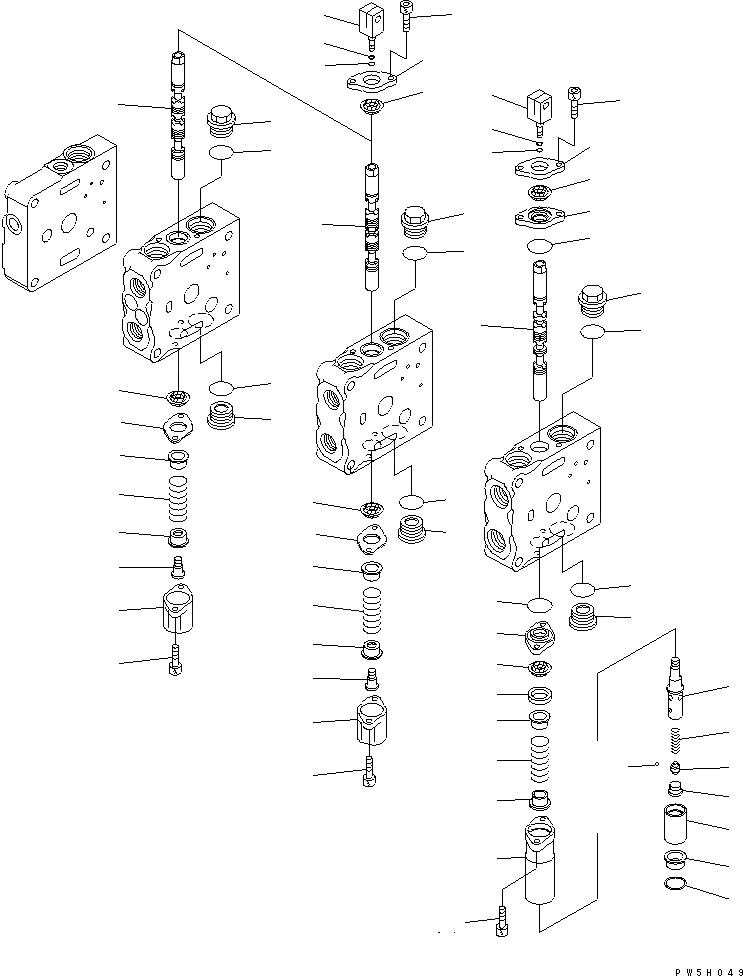 Схема запчастей Komatsu D61PX-12 - ОСНОВН. КЛАПАН (-КЛАПАН) (/) (ДЛЯ PAT DOZER) (КРОМЕ ЯПОН.) ОСНОВН. КОМПОНЕНТЫ И РЕМКОМПЛЕКТЫ