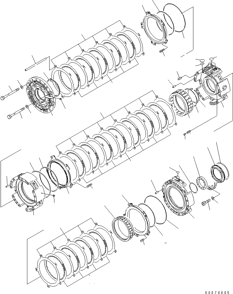 Схема запчастей Komatsu D63E-12 - ТРАНСМИССИЯ (2¤ 3¤ ПЕРЕД. И КОЖУХ РЕВЕРСА) СИЛОВАЯ ПЕРЕДАЧА И КОНЕЧНАЯ ПЕРЕДАЧА