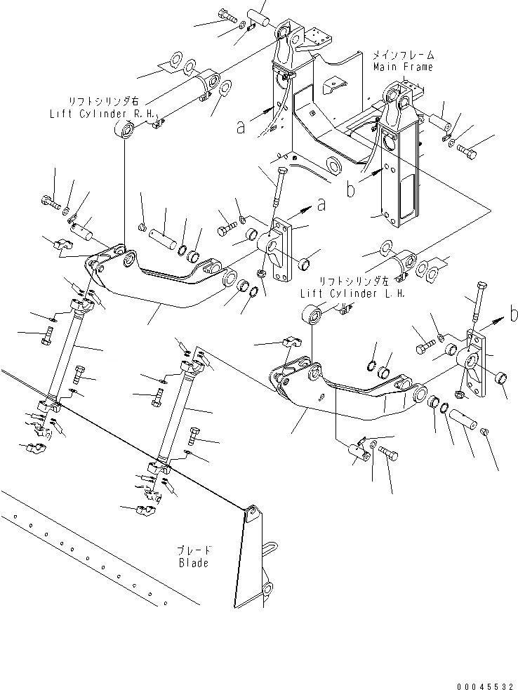 Схема запчастей Komatsu D63E-12 - РУКОЯТЬ И МЕХАНИЗМ (TОБОД КОЛЕСАMING DOZER) РАБОЧЕЕ ОБОРУДОВАНИЕ