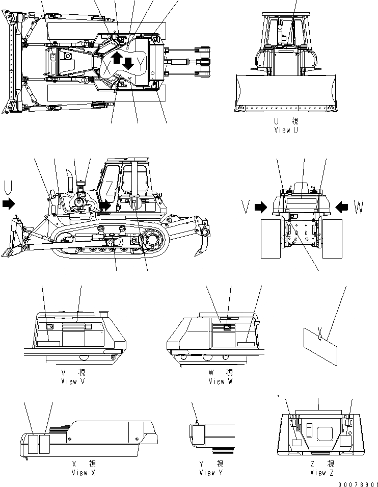 Схема запчастей Komatsu D63E-12 - МАРКИРОВКА (РОССИЯ) МАРКИРОВКА