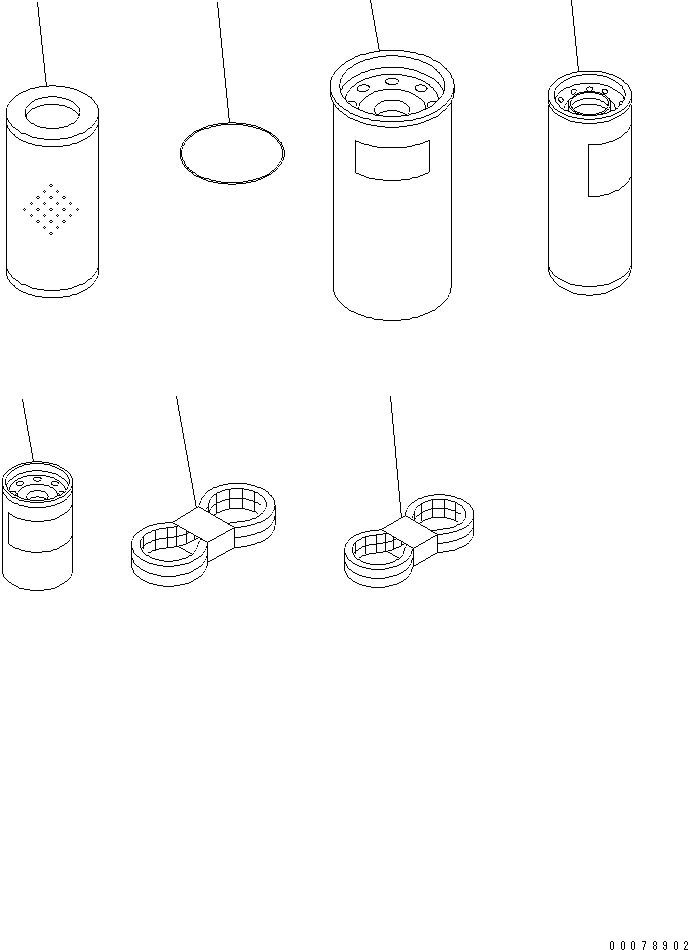 Схема запчастей Komatsu D63E-12 - ЗАП. ЧАСТИ АКСЕССУАРЫ