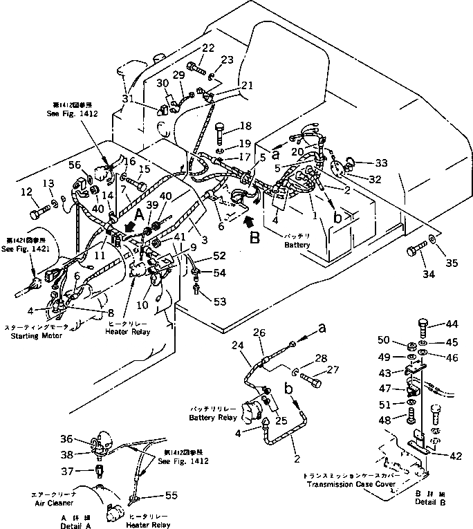 Схема запчастей Komatsu D65A-11D - ЭЛЕКТРИКА (/)(№-) КОМПОНЕНТЫ ДВИГАТЕЛЯ И ЭЛЕКТРИКА