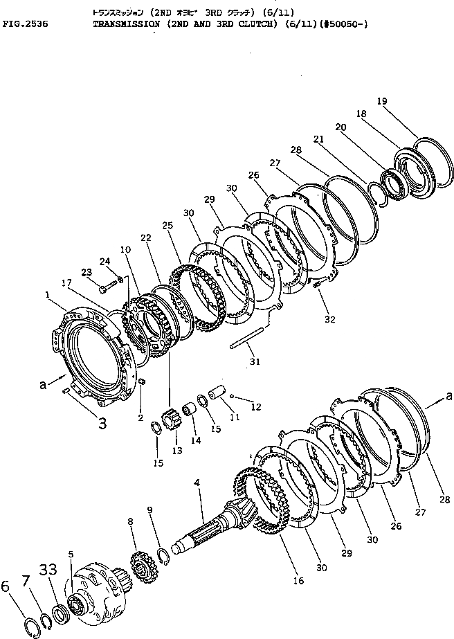 Схема запчастей Komatsu D65A-11D - ТРАНСМИССИЯ (2 И 3 МУФТА) (/)(№-) ОСНОВН. МУФТА¤ ГТР CONVERTOR¤ T/M¤ РУЛЕВ. УПРАВЛЕНИЕ И КОНЕЧНАЯ ПЕРЕДАЧА