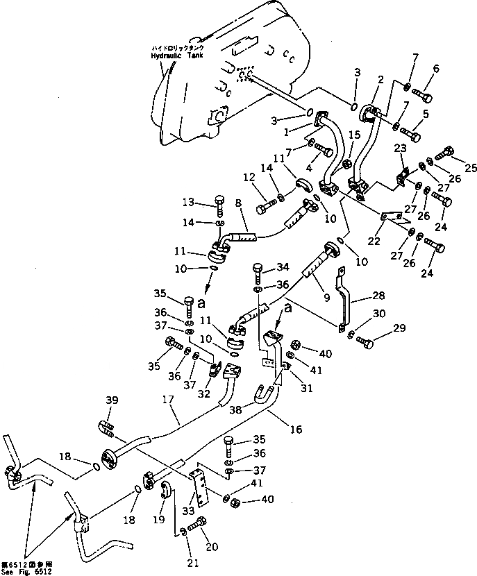 Схема запчастей Komatsu D65A-11D - ГИДРОЛИНИЯ (ЛИНИЯ ГИДРОЦИЛИНДРА ПОДЪЕМА) (/) УПРАВЛ-Е РАБОЧИМ ОБОРУДОВАНИЕМ