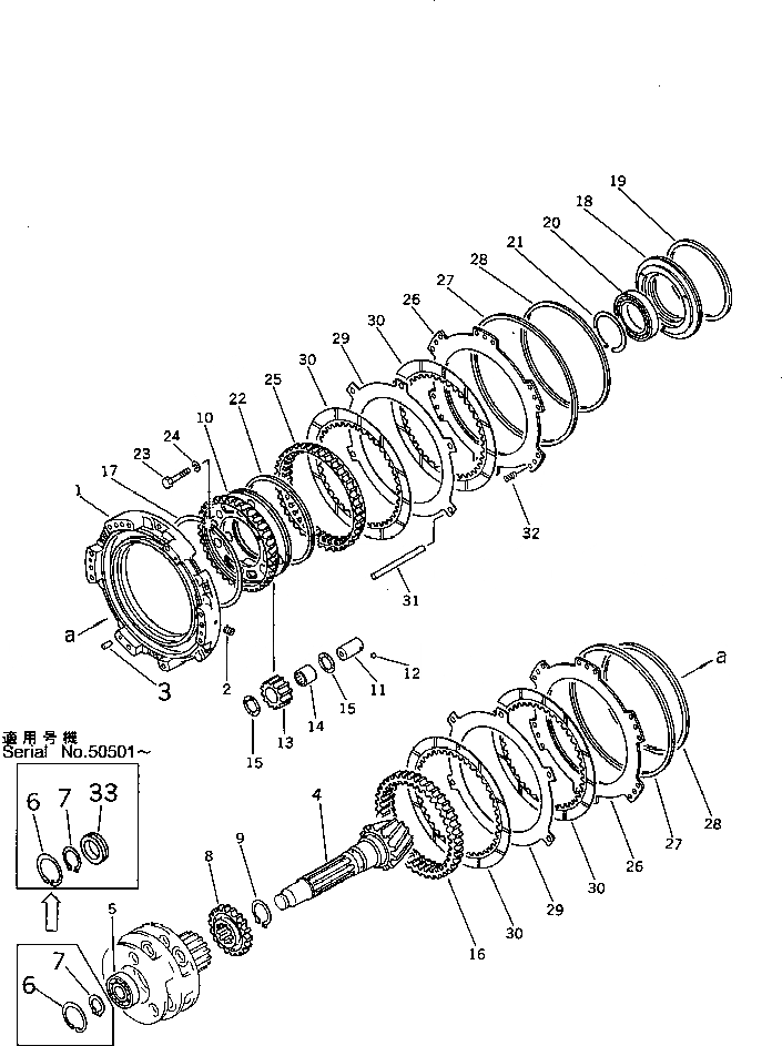 Схема запчастей Komatsu D65A-11 - ТРАНСМИССИЯ (2 МУФТА И 3 МУФТА) (/) ОСНОВН. МУФТА¤ ГТР CONVERTOR¤ T/M¤ РУЛЕВ. УПРАВЛЕНИЕ И КОНЕЧНАЯ ПЕРЕДАЧА