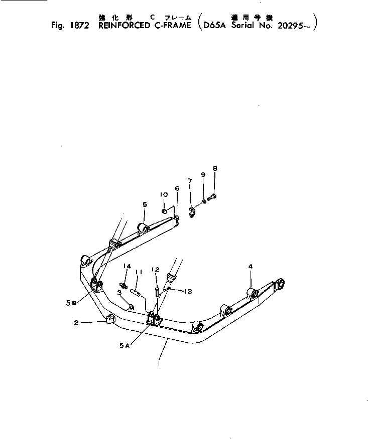 Схема запчастей Komatsu D65A-6 - УСИЛЕНН. С-ОБРАЗН. РАМА(№9-) ОПЦИОННЫЕ КОМПОНЕНТЫ