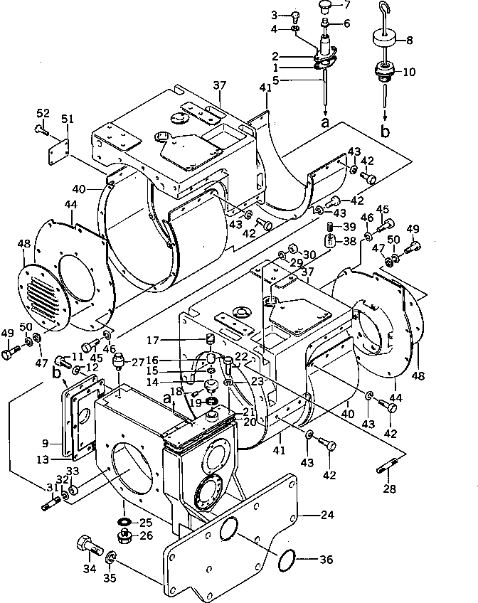 Схема запчастей Komatsu D65A-8 - КОЖУХ И КРЫШКА(ДЛЯ ЗАДН. POWER УПРАВЛ-Е БЛОК) РАБОЧЕЕ ОБОРУДОВАНИЕ