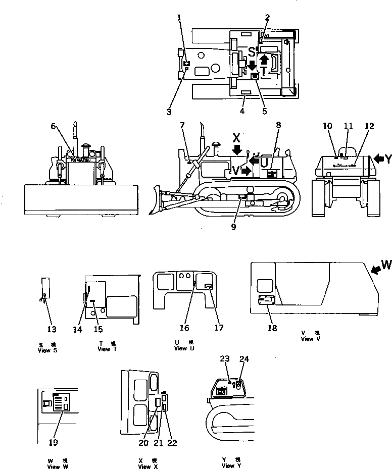 Схема запчастей Komatsu D65A-8 - МАРКИРОВКА (АРАБСК.) МАРКИРОВКА¤ ИНСТРУМЕНТ И РЕМКОМПЛЕКТЫ