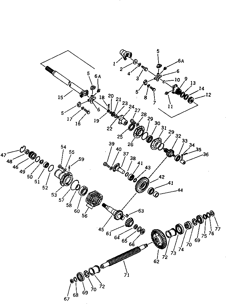 Схема запчастей Komatsu D65A-8 - СИЛОВАЯ ЛИНИЯ (ДЛЯ ТЯГОВ. ЛЕБЕДКИ) РАБОЧЕЕ ОБОРУДОВАНИЕ