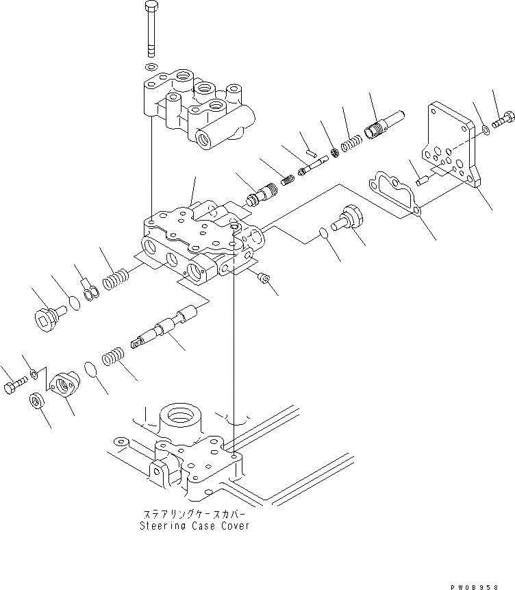Схема запчастей Komatsu D65E-12-E - МУФТА И ТОРМОЗ. (КЛАПАН) (/)(№-) СИЛОВАЯ ПЕРЕДАЧА И КОНЕЧНАЯ ПЕРЕДАЧА